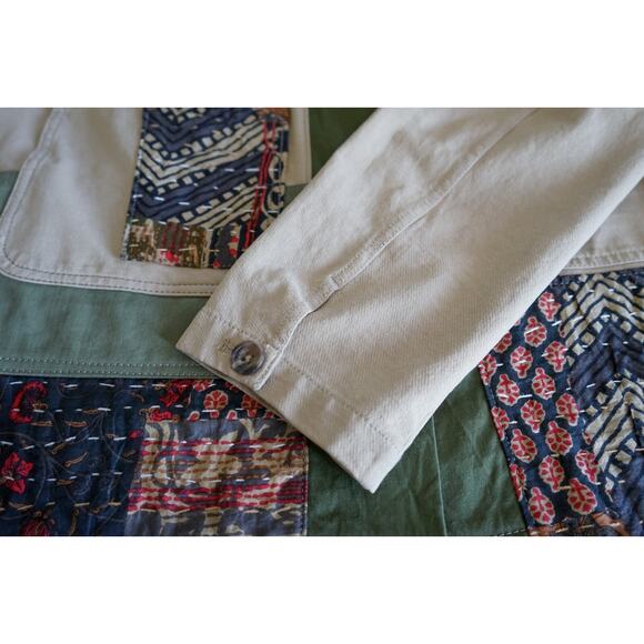 Hamid Holloman Men Patchwork Kimono Cardigan M Casual French Workwear Jacket - Picture 12 of 16